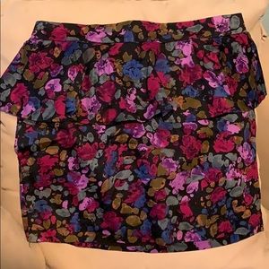 Peplum mini skirt
